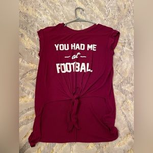Garnet, Dark Red, You Had Me At Football Tank Top